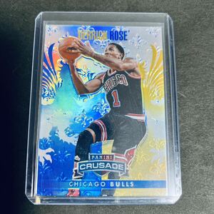 Panini NBAカード Derrick Rose 2013-14 crusade basketball blue yellow prizm