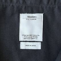 17AW visvim DUGOUT SHIRT L/S COTTON 3 黒 ブラック ビズビム ダグアウト ベースボール シャツ コットン ナンバリング 長袖 日本製 正規品_画像8