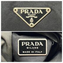 美品 PRADA プラダ 三角ロゴプレート ショルダーバッグ ボディバッグ ナイロン ブラック メンズ 筒形_画像10