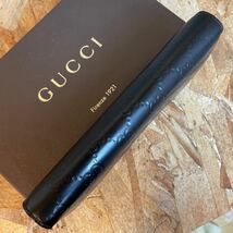 1円【美品】 GUCCI グッチ マーモント GG ウォレット メンズ レディース 財布 インターロッキング ロングウォレット　GGスプリーム シマ _画像4