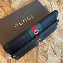 1円【美品】 GUCCI グッチ マーモント GG ウォレット メンズ レディース 財布 インターロッキング ロングウォレット　オールドグッチ_画像4