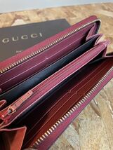 1円【美品】 GUCCI グッチ マーモント GG ウォレット メンズ レディース 財布 インターロッキング ロングウォレット　GGスプリーム シマ _画像5