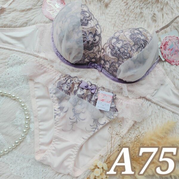 №790【A75】トゥインクルアイビーチュールブラジャー&フルバックショーツ