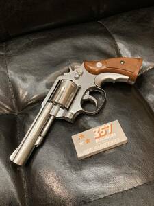 個人所蔵鷹◆KOKUSAI　コクサイ S&W M65 .357MAGNUM ブルバレル ABSステンレスメッキ仕上 【アダプター付】