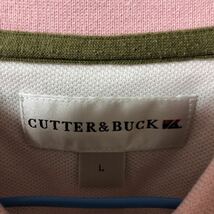 1スタ 1円スタート CUTTER & BUCK カッター＆バック ゴルフウェア ポロシャツ 半袖シャツ Lサイズ ピンク_画像3