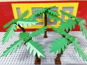 ☆ヤシの木☆ レゴ　植物パーツ　5本セット　椰子の木　やし　パームツリー　葉っぱ　樹木　( LEGO 南国 ビーチ　C50708