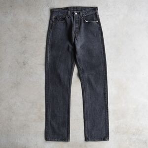 【Levis501】リーバイス501 ブラックデニムパンツ/USA製 先染め 後染め W31 95年製 ボタン裏601 ヴィンテージ 80s90s