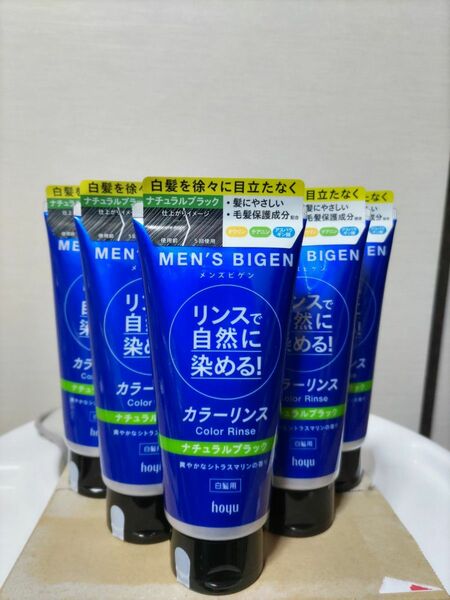 メンズビゲン カラーリンス 160g（ナチュラルブラック）× 5個