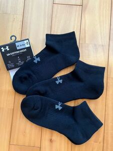 Under Armor men's low cut socks (M) 3 pair ( black ) 25~27cm