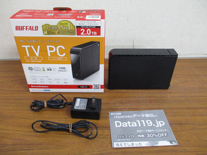 【Y10/K】良品 バッファロー 外付けHDD 2.0TB HD-LS2.0TU2E 外付ハードディスク 2TB 2000GB USB2.0