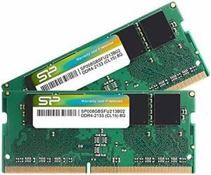 CL15 1.2V 260pin 16GB SP016GBSFU213B22 8GBX2枚 PC4-17000 DDR4-2133