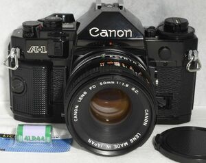 【整備/性能測定済】Canon A-1 ブラック＋FD 50mmF1.8 S.C._ P,S,A機能OK(1860864_44)