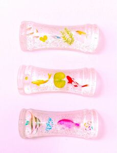 (M-105) 箸置き　3個セット【メダカ、錦鯉、熱帯魚】 ハンドメイド　レジン