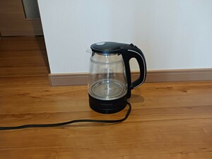 電気ケトル ガラス製 ガラス HAGOOGI コーヒーメーカー ティファール テイエール 空焚き防止 温度調節 ブラック