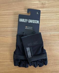 新品 HARLEY-DAVIDSON 純正グローブ ハーレーグローブ 97204-23VM Lサイズ 黒 ナイロン/レザー 夏用 ハーレー HD メッシュグローブ