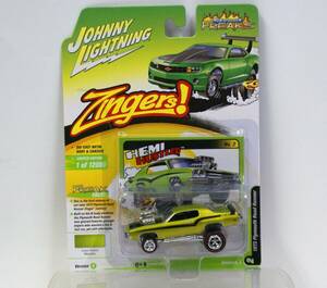 [ Johnny Lightning ]1/64 plymouth Roadrunner Gin ga-z1973 year light green metallic. die-cast made minicar 