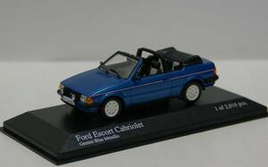【PMA】1/43 フォード エスコート Mk.Ⅲ カブリオレ 1983年 ブルーメタリック (品番 400 085030)ダイキャスト製のミニカー 絶版品