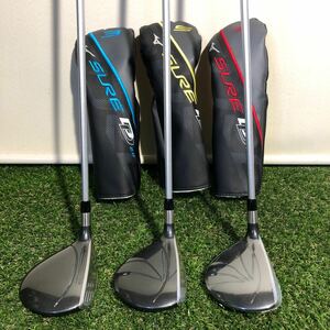 MIZUNOミズノ ゴルフ ワンレングス　フェアウェイウッド　SURE DD 2.0 FW Rシャフト　3W 5W 7W 3本セット　ヘッドカバー付属