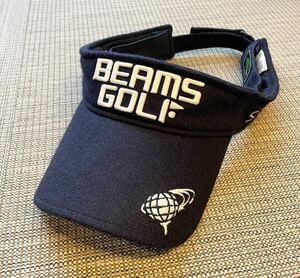 【新古品】BEAMS GOLF サンバイザー ネイビー ビームス