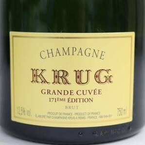 1円~KRUG（クリュッグ）グラン キュヴェ ブリュット 12.5% 750ml T24D290009の画像2