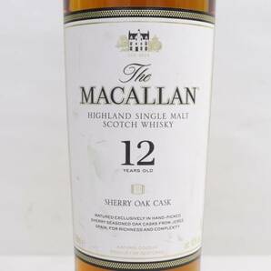 1円~MACALLAN（マッカラン）12年 シェリー オーク カスク 40％ 700ml ※ラベル汚れ G24E060008の画像2