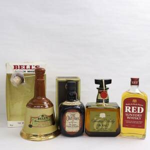 [4 pcs set ] whisky all sorts ( Grand Old pa-12 year Deluxe 43% 750ml etc. ) ceramics weight (1355g)G24E010041