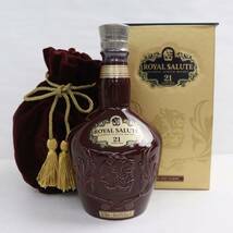 ROYAL SALUTE（ロイヤルサルート）21年 40％ 700ml 赤陶器（重量 1433g）X24E070286_画像1