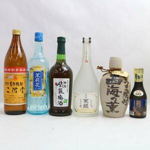 [6 pcs set ] alcohol all sorts ( Satsuma shochu west sea. .25 times 720ml ceramics weight 851g etc. )X24E130037