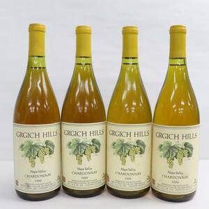 【4本セット】GRGICH HILLS（ガーギッチヒルズ）シャルドネ ナパ ヴァレー 1986 13.3％ 750ml ※液面低下・オリあり X24E130044