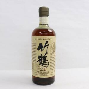 1円~NIKKA（ニッカ）竹鶴 21年 ピュアモルト 旧 43％ 700ml ※裏ラベル破れ T24D300044