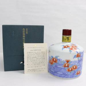 SUNTORY（サントリー）響 21年 有田焼 色絵椿柴垣文筒形瓶 43％ 600ml 陶器（重量 1254g）※箱キズ R24B050013