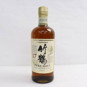 1円~NIKKA（ニッカ）竹鶴 17年 ピュアモルト 43％ 700ml ※キャップフィルムキズ T24E250003