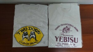 YEBISU & TWO DOGS ノベルティ Tシャツ 2枚セット 未使用