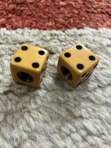 Vintage Bakelite dice valve cap ビンテージ　バルブキャップ　ダイス　サイコロ　チョッパー　chopper AEE チーター　ロンフィンチ_画像4