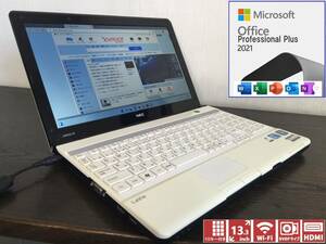 ☆彡 LaVie M LM550/DS3EW Core i3 1.33GHz/4G/500G/DVD/13.3型1,366×768/Win11+2021