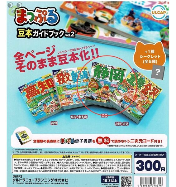 新品、未使用　ガチャガチャ　まっぷる豆本ガイドブックvol.2(静岡)