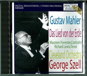 【帯付き輸入盤CD】ジョージ・セル：マーラー／交響曲 「大地の歌」