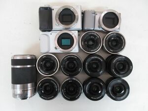 (5000N)ジャンク SONY ILCE-6400 NEX-3N NEX-5N SELP1650 SEL55210ソニー まとめてセット 14点 動作未確認 同梱不可