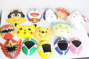 0(2) unused festival mask Pikachu Anpanman zoroli Kitty Pooh melon bread na Chan large amount summarize . day child gift 