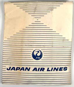 日本航空「機内屑物入れ」（JAPAN AIR LINES/ゲロ袋/WATERPROOF DISPOSAL BAG/破れあり/レトロ/JUNK）