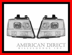 [ immediate payment / day main specification / chrome ]07-14y Chevrolet Tahoe Suburban projector head light headlamp DRL Style left right set Japan light axis 