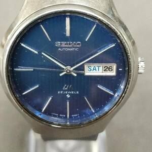 060507　264915　SEIKO セイコー LM　メンズ腕時計　ブルー系カラーストライプ文字盤　オートマ　5606-8120　紳士小物　稼働品　　