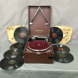 060515 265776 Columbia Colombia gramophone G-241 sound reproduction machine record player collection operation not yet verification 