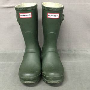 060521 266286 HUNTER Hunter boots rain boots boots rubber khaki - green group brand shoes shoes USED goods 