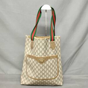 060522　265786　GUCCI　グッチ　トートバッグ　ショルダーバッグ　スプリーム　ベージュ系カラー　ブランドバッグ　鞄　服飾雑貨　