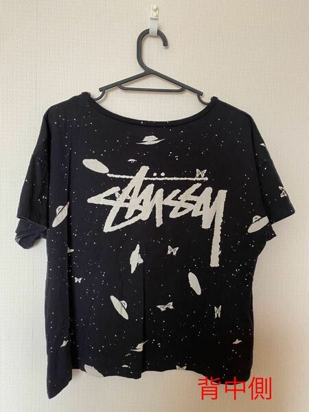 美品◆STUSSY ステューシー　宇宙柄プリントTシャツ◆コスモ　バタフライ◆サイズS