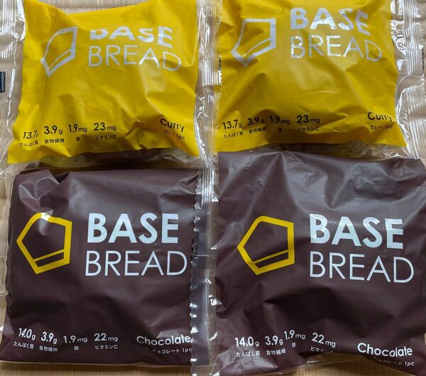 BASEBREAD ベースブレッド チョコート カレー 4個セット プロテイン ダイエット 栄養補助食品