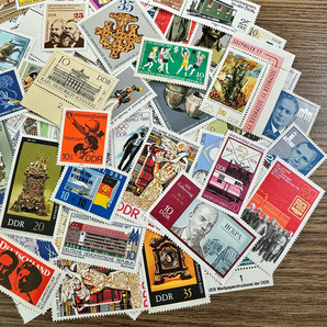 【東ドイツ(DDR)】1950年以降～未使用切手(MNH)100枚大量まとめてロット！希少！！(dTBHdJUCSe) の画像8