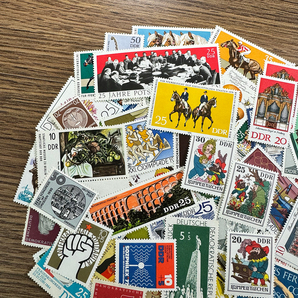 【東ドイツ(DDR)】1950年以降～未使用切手(MNH)100枚大量まとめてロット！希少！！(USVyTGiikN) の画像5