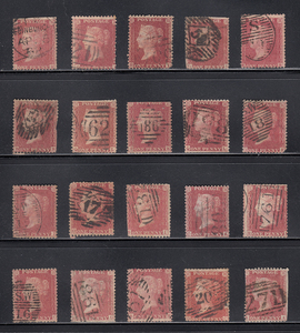 [ England (QV)]1854 year ~pe knee red ( Star ) used . Classic stamp 20 sheets large amount together Rod! rare!!(B3ymMmuY5g)